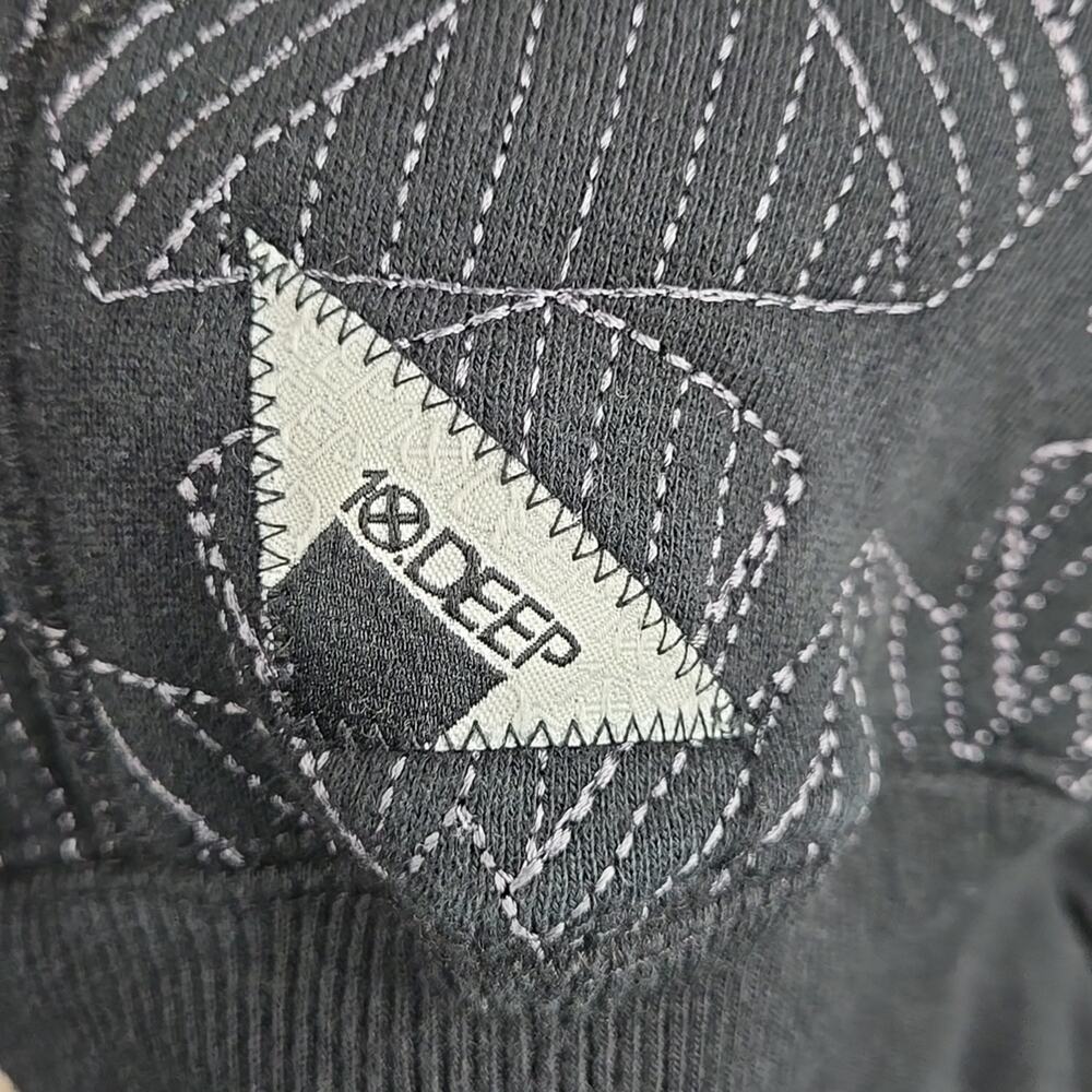 10.Deep Full Zip Hoodie Black Star Size 2XL - Picture 6 of 11